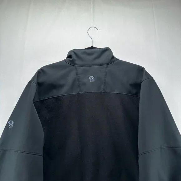Mountain Hardwear Jacket Mens XL Mountain Tech II Soft Shell Fleece Gray Black - Picture 5 of 13